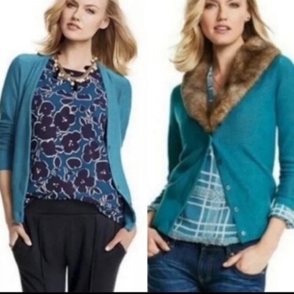 Cabi tearoom faux fur collar cardigan - Picture 2 of 10